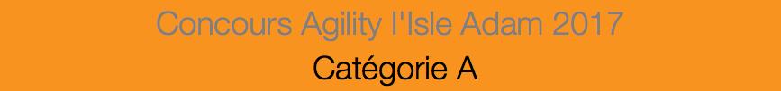 Concours Agility l'Isle Adam 2017 Catégorie A