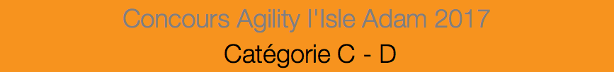 Concours Agility l'Isle Adam 2017 Catégorie C - D