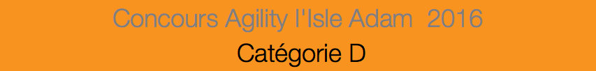Concours Agility l'Isle Adam 2016 Catégorie D